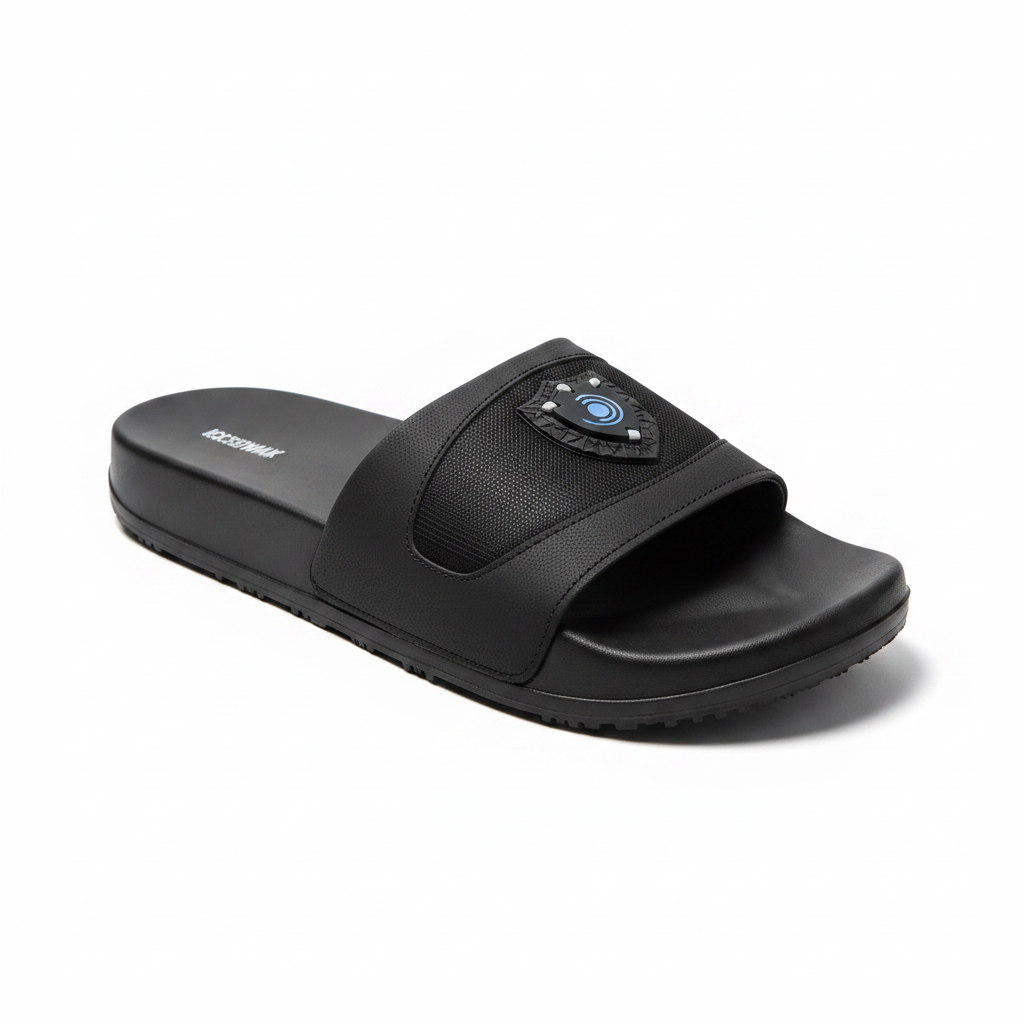 Men's Premium Black Adjustable Slippers