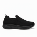 Skechers Men's Black Slip-On Shoes - All Black Sole