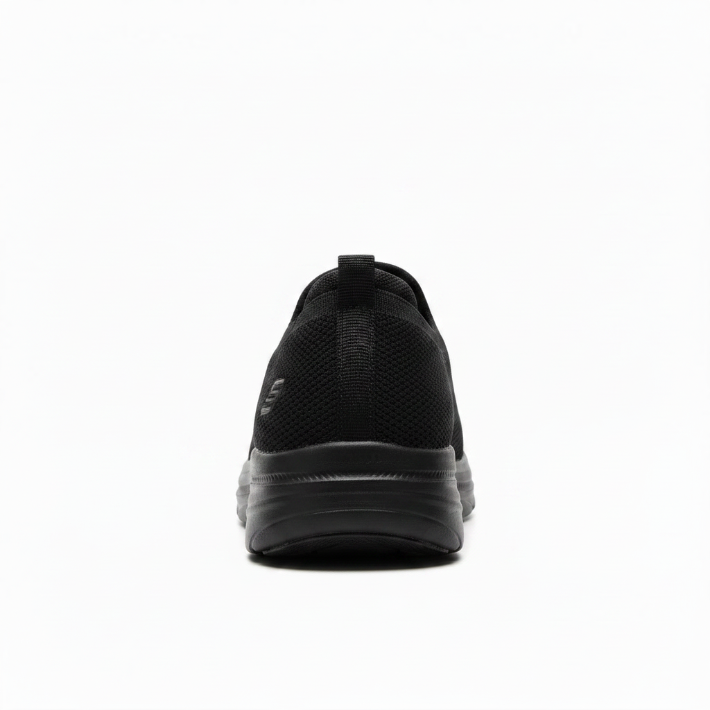Skechers Men's Black Slip-On Shoes - Rear