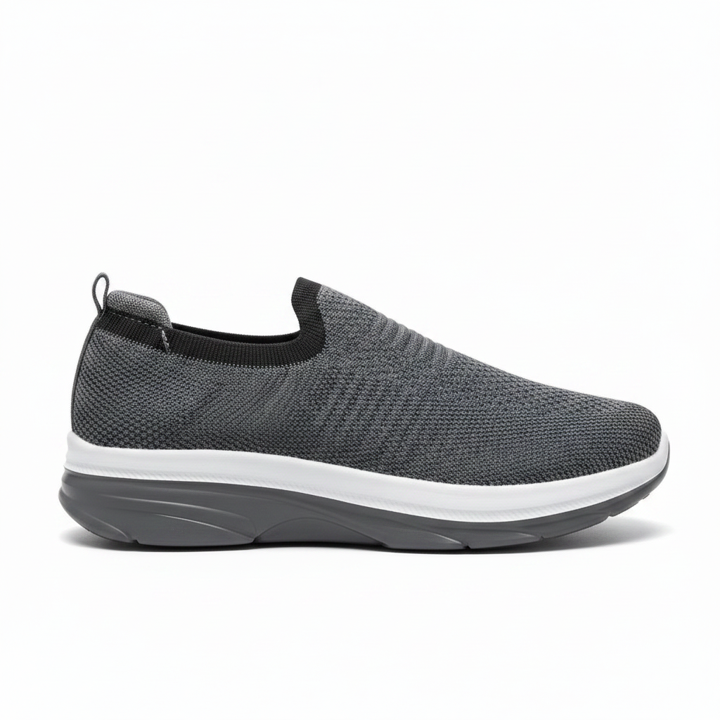 Skechers Men's Grey Slip-On Shoes - Other Side